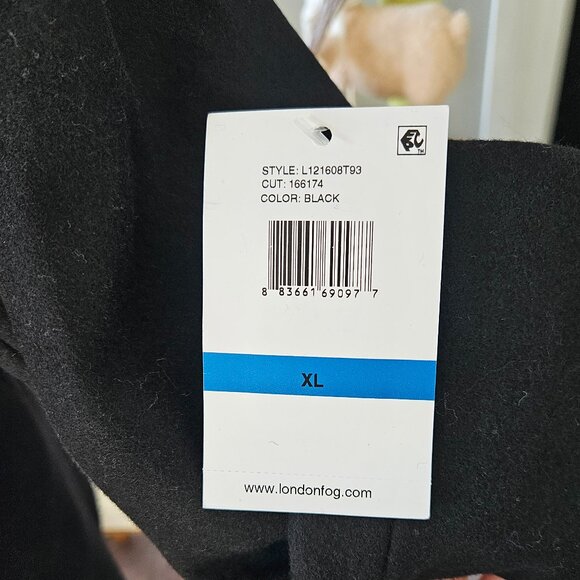 NWT London Fog Double Breasted Peacoat w Scarf, XL - Picture 5 of 8